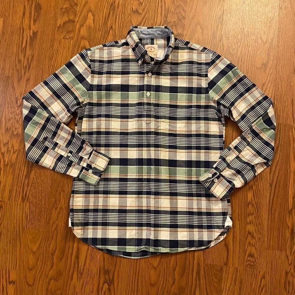 Brooks Brothers Men's Blue Plaid Dress Shirt Small
